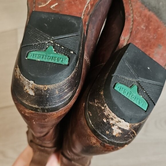 Vintage Ranchero Western Heritage Leather Ankle Cowboy Cowgirl Boots Size 7 - Picture 10 of 14
